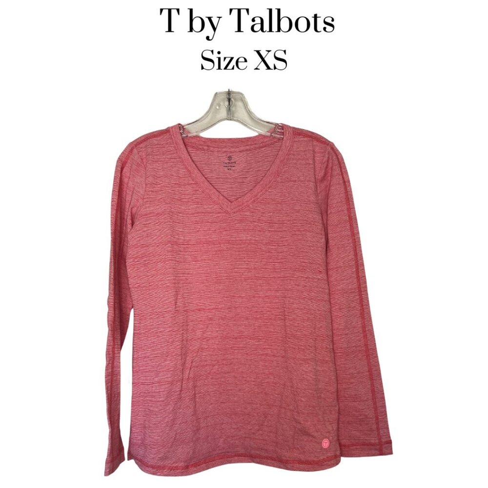 NWT T by Talbots long sleeve T-Shirt Coral color Size XS layering piece casual
